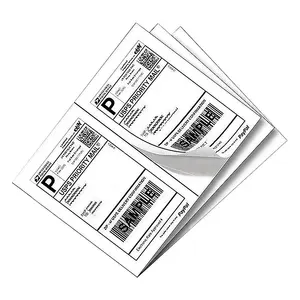 Etiqueta de media hoja A4 de 8,5 "x 5,5", pegatina adhesiva A4, envío de etiquetas para impresora de inyección de tinta y láser