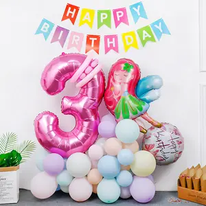 Balon Pixie Set Balon Foil Peri Dekorasi Pesta Ulang Tahun Anak-anak Perlengkapan Balon Pixie