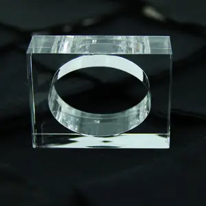 anelli di tovagliolo 12pcs tovagliolo Suppliers-Cristallo acrilico piazza anello di tovagliolo, decorazione napkin holder qn20041401