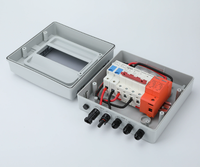 Boîtier de Jonction Solaire MINGTUO IP66 ABS 500V DC 32A, Boîtier Combinateur PV Étanche 3 Entrées 3 Sorties, Boîtier de Distribution Extérieur 6 Prises