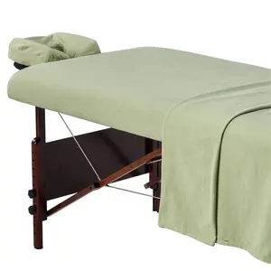 Flannel Cotton Massage Table Linens Treatment Facial Bed Flat Fitted Sheet Sets