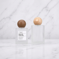 Botol Semprot Kaca Buram Berkualitas Tinggi Bentuk Bulat Pipih 30ml 50ml Botol Kosong Isi Ulang Parfum