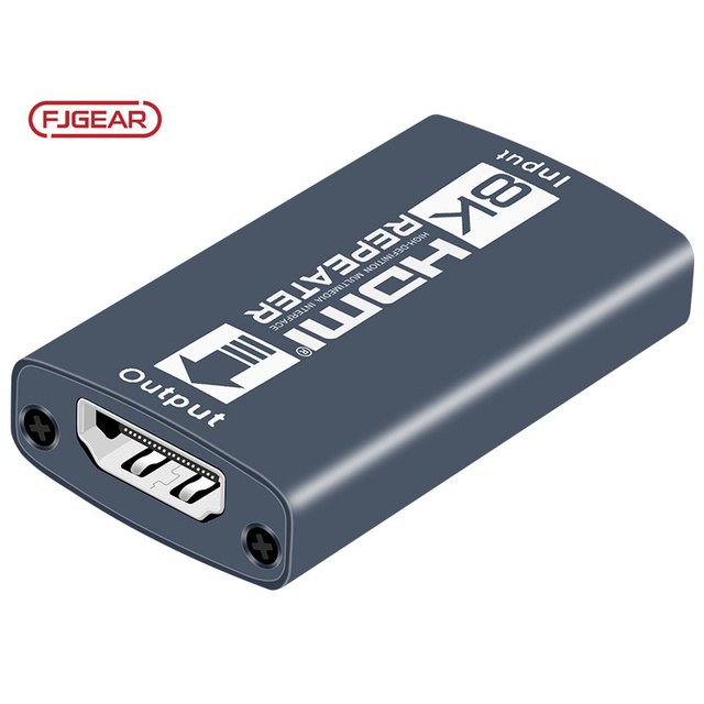 FJGEAR FJ-8K05 HDMI 2.1 Repeater/Signal Booster for 8K 60Hz & 4K 120Hz, Extends HDMI Signal up to 100+ Feet