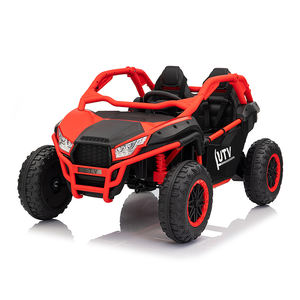 Coche eléctrico para niños de gran tamaño, 2 asientos de cuero, coches de juguete todoterreno con batería para niños, coche eléctrico de cuatro ruedas de 24V para niños - Product Image 1