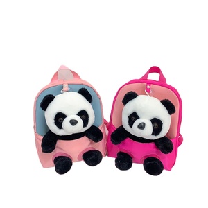 2025 Blnieece Wholesale Cute Panda Doll Cartoon Children's Backpack Lightweight Kindergarten School Bag New Promotional Product