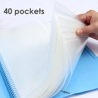 Porte-partitions de qualité fiable format A4 avec 40 pochettes transparentes en plastique A4 pour répétitions, concerts et cours de musique