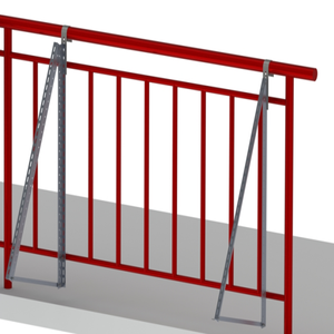 Support de <span class=keywords><strong>fixation</strong></span> <span class=keywords><strong>solaire</strong></span> durable pour <span class=keywords><strong>balcon</strong></span> avec contrôleur MPPT, batterie lithium-ion et crochet à angle réglable pour panneaux monocristallins - Product Image 4