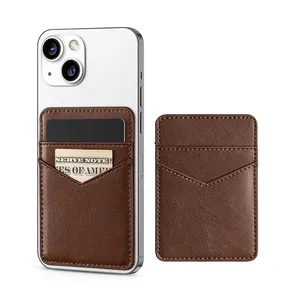 Wholesale Slim Stretchy Double Credit Card Holder For Phone Back Pocket Magnetic On Wallet Compatible