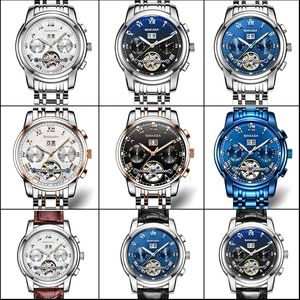 <span class=keywords><strong>BINKADA</strong></span> B7062 하이 퀄리티 남성 메커니즘 시계 최고의 스테인레스 스틸 밴드 방수 스켈레톤 Tourbilion 캐주얼 손목시계 - Product Image 5