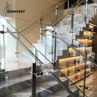 Rambarde en acier inoxydable pour escaliers, balustrade en verre, accessoires pour escalier, balcon