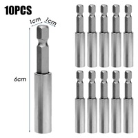 60mm 1/4in tige hexagonale tournevis magnétique tige d'extension barres support adaptateur de foret électrique changement rapide pièces d'outils à main