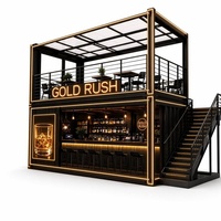 Bar de Contenedores Futurista de 20 pies, Bar Modular de Alta Tecnología para Proyectos Comerciales, Eventos y Discotecas