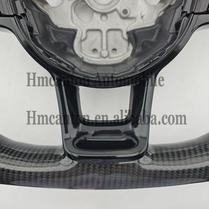 Volant de direction en cuir perforé en fibre de carbone avec LED, pratique et en promotion, pour Volkswagen Golf 7.5 GTI - Product Image 4