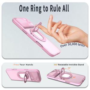 Anti-empreintes digitales sensation de peau 360 degrés porte-anneau <span class=keywords><strong>coque</strong></span> de téléphone pour IPhone16 17 Pro Max lentille sauvegarde <span class=keywords><strong>coque</strong></span> de téléphone - Product Image 6