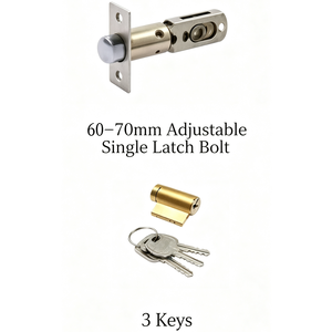 <span class=keywords><strong>Serratura</strong></span> Classica per Porte Interne in Acciaio Inox 304 con Maniglia e Chiusura Regolabile per Casa e Appartamento - Product Image 3