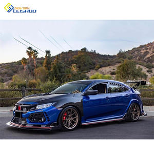 Leishuo PP/карбоновый передний бампер и рамка противотуманных фар для 10th Honda Civic модифицированный TR <span class=keywords><strong>JDM</strong></span> Civic конкурентоспособный стиль - Product Image 3