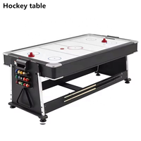 Venta caliente barato 4 en 1 multifunción Szx 7ft mesa de juego Snooker y billar mesa de billar Air Hockey con funciones de ping-pong