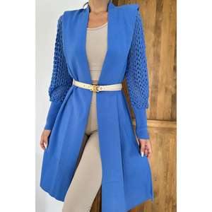 Cárdigan Azul de Punto para Mujer, Manga Larga, Estilo Casual - Product Image 2