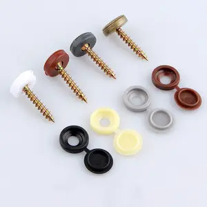 Hinged Plastic Screw Caps Fold Snap Protective Cover For Furniture Decorative Nuts Cover Bolts Hardware