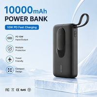 Banco de Energía de 10000 mAh Fabricado en Fábrica, Cargador Portátil de 10000 mAh, Logotipo OEM, Venta al por Mayor para Campamentos y Viajes, Mercados con Certificación CE, FCC y RoHS