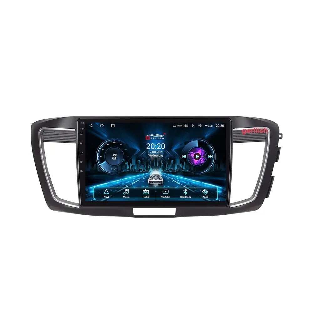 Lecteur DVD de voiture avec écran tactile IPS de 10.1 pouces, unité principale, Radio multimédia, en stéréo, avec Navigation GPS, sous Android, pour Honda Accord 9th, 2013 à 2017