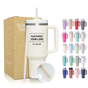 Vaso de Viaje de Acero Inoxidable de Doble Pared con Logotipo Personalizado, Flip Straw <span class=keywords><strong>Pro</strong></span> H3.0 de 40 oz, 30 oz, Taza de Metal H2.0 de 40 oz con Asa - Product Image 1