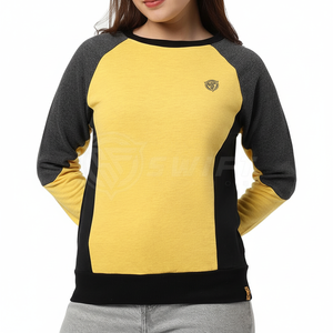 Sweat-shirts décontractés et respirants pour femmes SWIFT FUSION, 100 % coton, coupe oversize, anti-plis, style streetwear, haute couture, pour l'hiver - Product Image 1