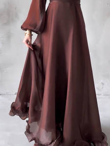<span class=keywords><strong>Robe</strong></span> longue <span class=keywords><strong>de</strong></span> <span class=keywords><strong>soirée</strong></span> musulmane plissée à volants Mexizo, Abaya Dubaï, robes <span class=keywords><strong>de</strong></span> mode modestes pour femmes - Product Image 4