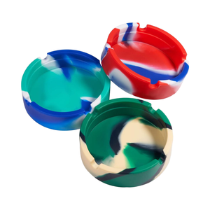 Cenicero de silicona portátil ecológico para cigarrillos, soporte para Cenicero plegable suave que brilla en la oscuridad con logotipo personalizado para fumar - Product Image 2