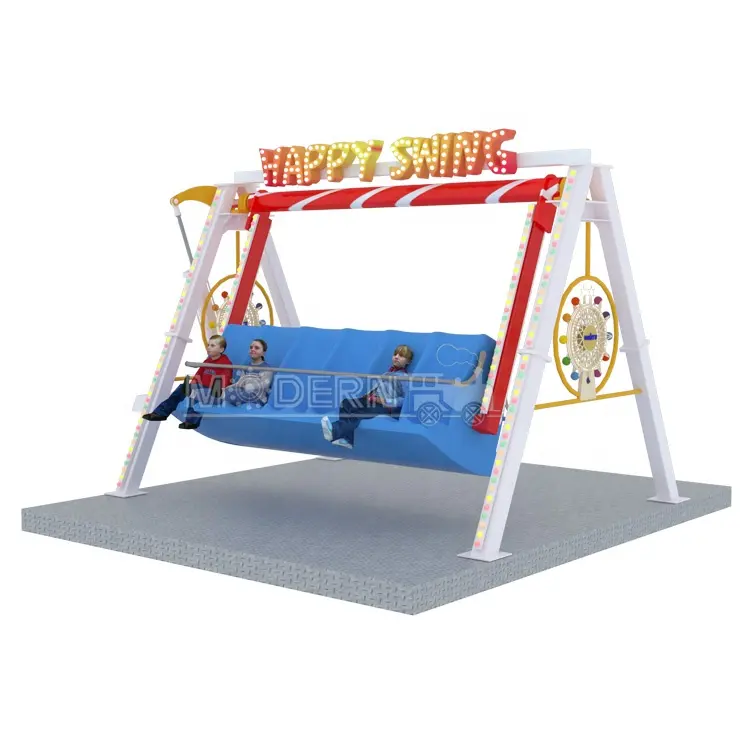 ملعب أطفال في الهواء الطلق حبل كرسي دائري سعيد ركوب سوينغ للبيع