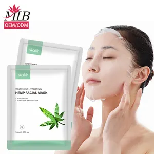 Private label skin care soothing repaire 100% natural cbd collagen hemp seed oil facial mask sheet