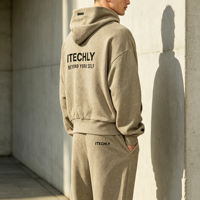 Sweat-shirt à capuche streetwear pour homme, molleton épais 320 GSM, vierge OEM pour sérigraphie et impression en relief