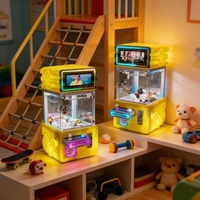 Mini machine d'arcade à griffes, machine à prix en peluche à pièces, machine distributrice de poupées