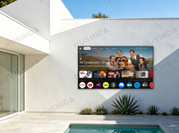 Téléviseur intelligent 4K UHD extérieur commercial étanche 75 pouces IP55 anti-reflet LED WiFi Android OEM Kiosque d'animation avec texte et graphiques