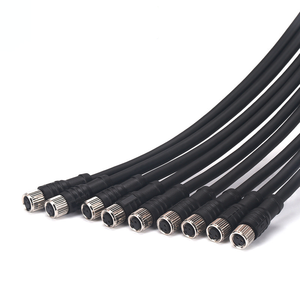 כבל חיישן תעופתי עמיד למים עם מחבר עמיד למים, מחבר נקבה M8 4 פינים מקורי (OEM) עם קידוד A, מחובר מראש. - Product Image 1