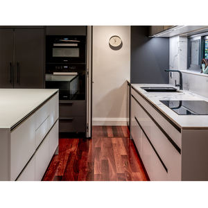 BFP — meuble de <span class=keywords><strong>cuisine</strong></span> intégré, modèle sans conception, finition mate, luxe, marron, blanc, couleurs mixtes, conception moderne - Product Image 2