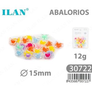 Ilan Abalorios Mariposa, Cuentas Coloridas de 15mm para la Creación de Joyería, 12g - Product Image 3