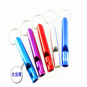 Silbato de supervivencia de aleación de aluminio, silbato de rescate duradero multicolor para exteriores, para montañismo y viajes - Product Image 1