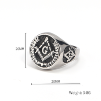 Bague en Acier Inoxydable Nordique Viking, Motif Ancre et Rune Loup, en Titane, pour Hommes et Femmes, Vente en Gros