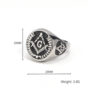 Anello in Acciaio Inossidabile Stile Vichingo Nordico, Anello Chunky con Ancora <span class=keywords><strong>e</strong></span> Runa del Lupo in Titanio, Gioielli per Uomo <span class=keywords><strong>e</strong></span> <span class=keywords><strong>Donna</strong></span> - Product Image 4