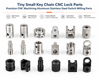 Petites pièces de serrure CNC pour porte-clés, usinage de précision CNC, fraisage de commutateurs, pièces personnalisées en aluminium et acier inoxydable