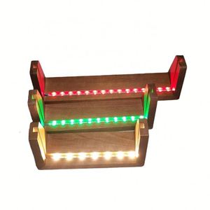 Tableau de notes personnalisé LC676 avec logo, cadeaux promotionnels en bois pour entreprises, écoles, bureaux, nom sur le bureau, mémo effaçable, acrylique LED DIY - Product Image 1