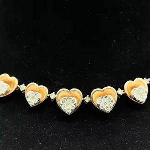 Collier de diamants naturels en or massif 14K de qualité supérieure serti d'un diamant blanc taille brillant couleur G certifié tiers pour femme - Product Image 3