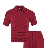 Polo à manches courtes pour homme, nouvelle collection été, en tissu jacquard, décontracté, sportif, coupe fine, col à revers