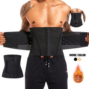 Ceinture de gymnastique pour hommes Perte de poids Fitness Sauna <span class=keywords><strong>Waist</strong></span> Trainer Colombia Body Shaper Corset Sweat Belt <span class=keywords><strong>Waist</strong></span> Trainer avec sangles - Product Image 1