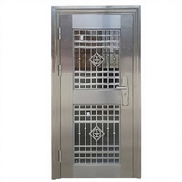 SUNZION Luxe Acier Inoxydable 304 Moderne Anti-Vol Extérieur Entrée d'Appartement Hall Résidentiel Ouverture Manuelle Haute Sécurité