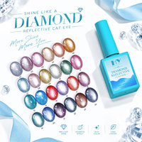Vernis à ongles magnétique Hanyi Private Label, personnalisable, naturel, végan, effet diamant réfléchissant, œil de chat, 24 couleurs, 15 ml