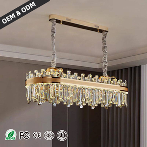 Lampadario <span class=keywords><strong>a</strong></span> <span class=keywords><strong>Sospensione</strong></span> LED in Cristallo Moderno e Lussuoso, Illuminazione <span class=keywords><strong>per</strong></span> Soggiorno e Sala <span class=keywords><strong>da</strong></span> Pranzo, Lampada Decorativa in Metallo <span class=keywords><strong>per</strong></span> <span class=keywords><strong>Camera</strong></span> <span class=keywords><strong>da</strong></span> <span class=keywords><strong>Letto</strong></span> - Product Image 2