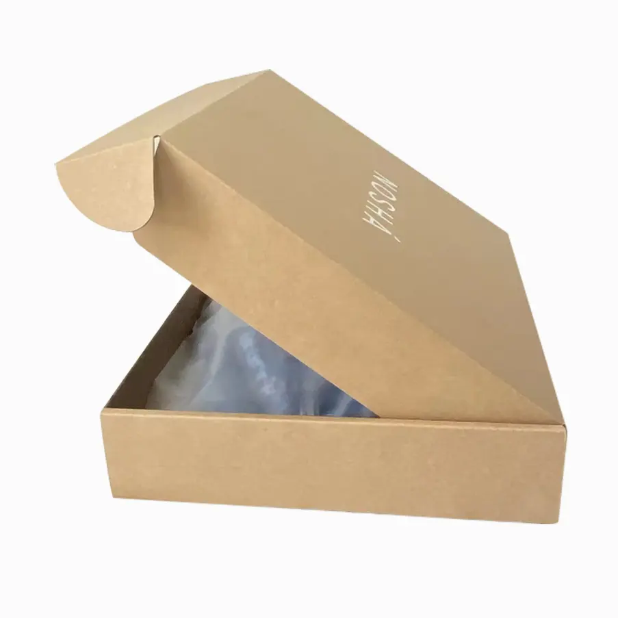 Baskılı düz kağıt ambalaj kutusu oluklu kutu karton kalıp kesim katlanır özel Logo Kraft kağıt nakliye posta kutusu