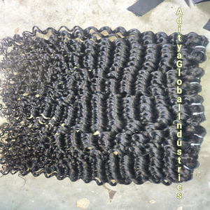 Extensiones de Cabello Real Indio Remy, Onda Profunda, Cutícula Alineada, Sin Enredos, Doble Trama a Máquina, 100g - Product Image 1